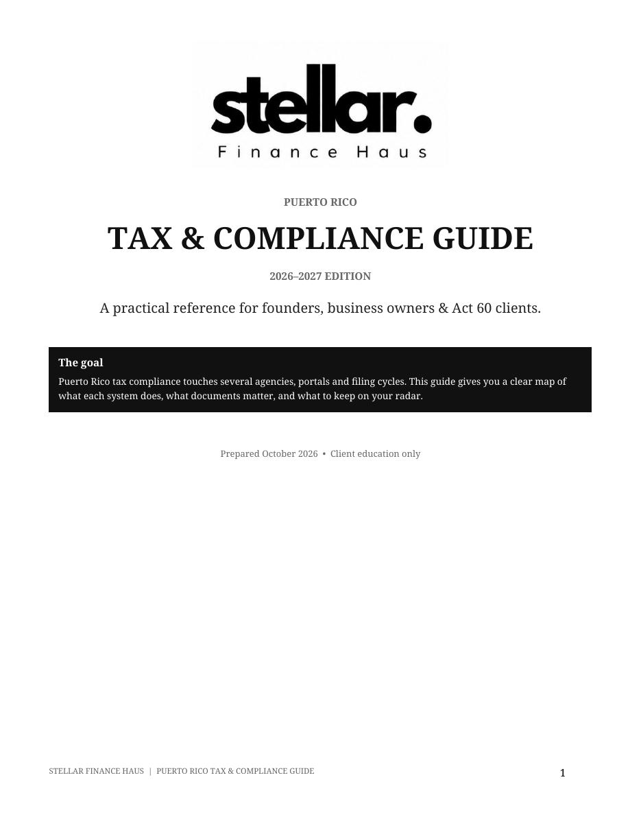 Cover of the Puerto Rico Tax & Compliance Guide
